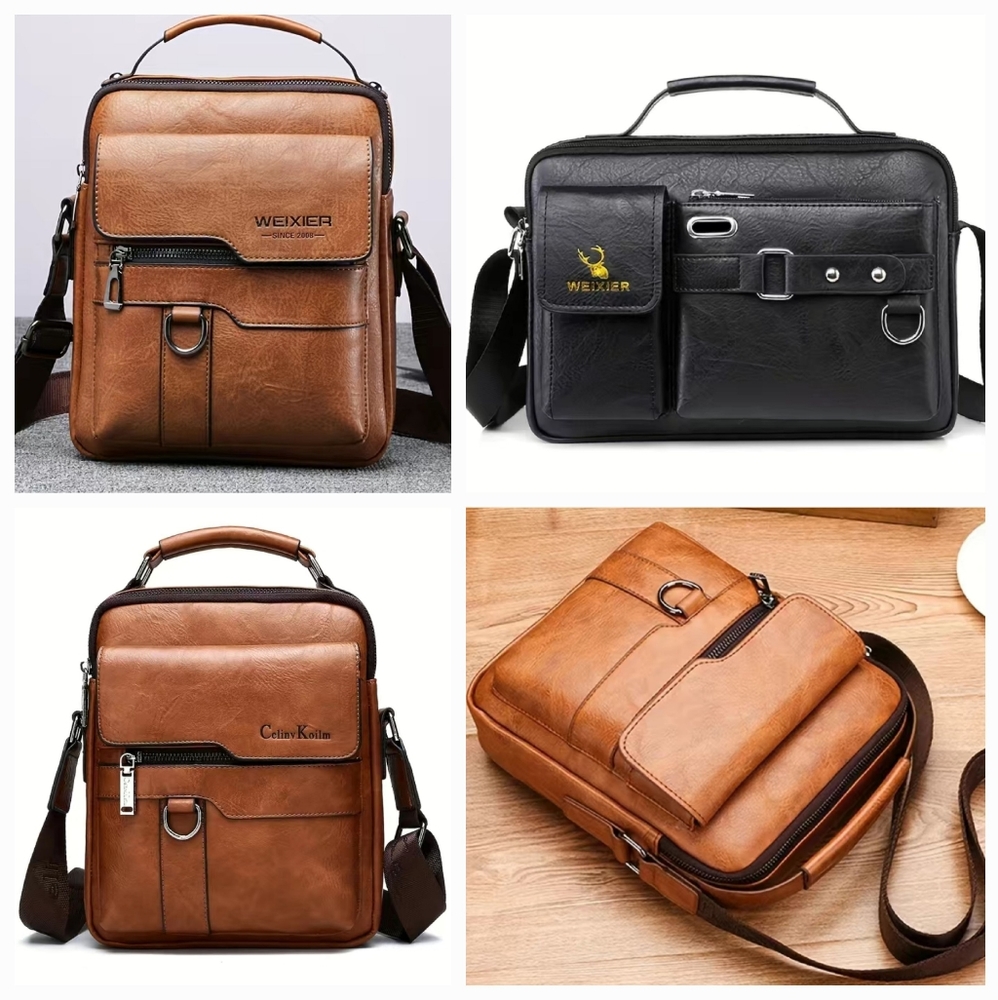 Men's Leather Crossbody Messenger Bags! Great Gift! 🎁 Price is for each!